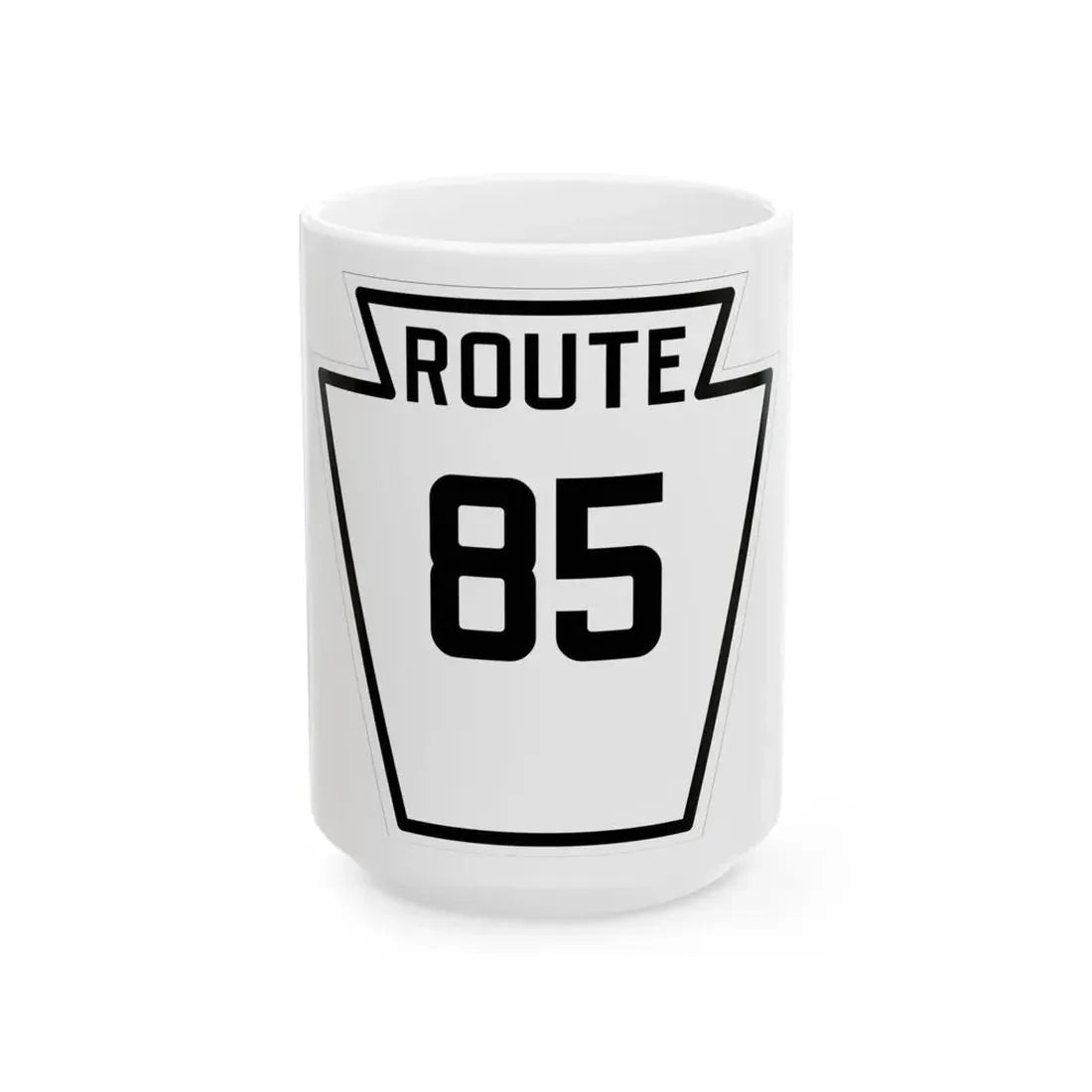 PA-85 1926 (Pennsylvania) (Road Sign) White Coffee Mug 15oz - Go Mug Yourself