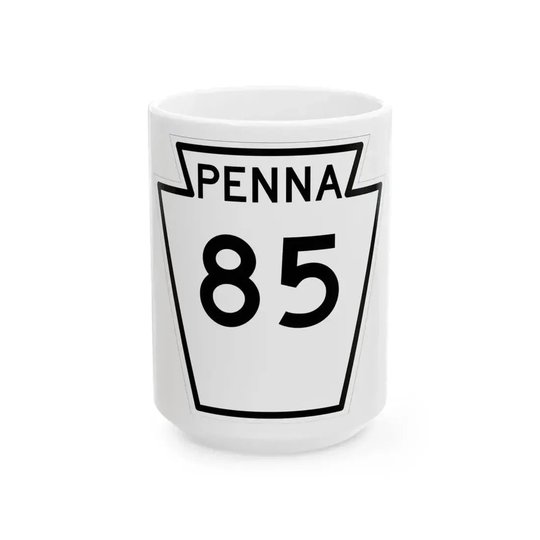 PA-85 1948 (Pennsylvania) (Road Sign) White Coffee Mug 15oz - Go Mug Yourself