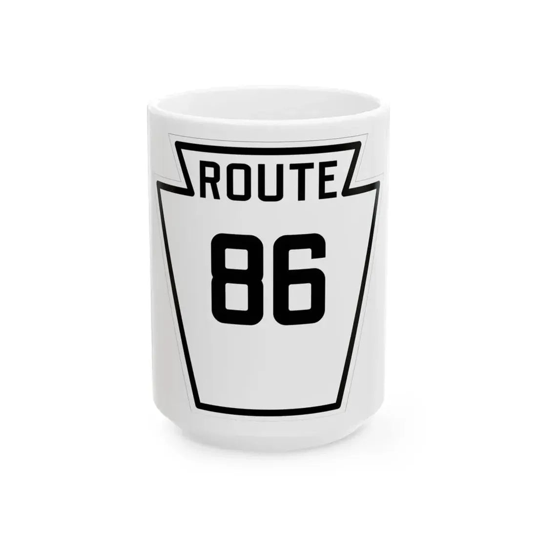 PA-86 1926 (Pennsylvania) (Road Sign) White Coffee Mug 15oz - Go Mug Yourself