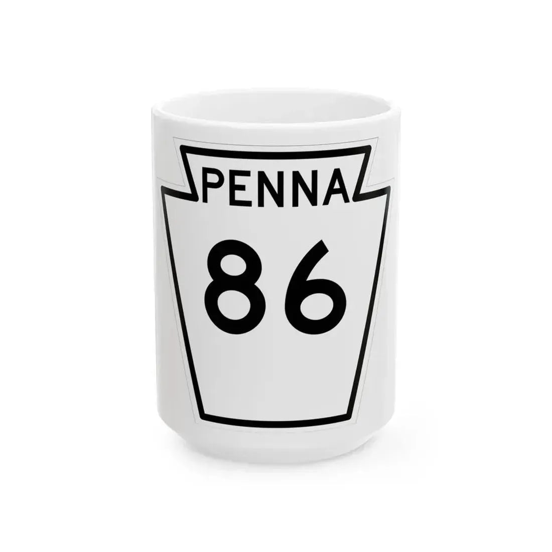 PA-86 1948 (Pennsylvania) (Road Sign) White Coffee Mug 15oz - Go Mug Yourself