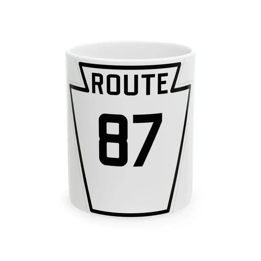 PA-87 1926 (Pennsylvania) (Road Sign) White Coffee Mug 11oz - Go Mug Yourself