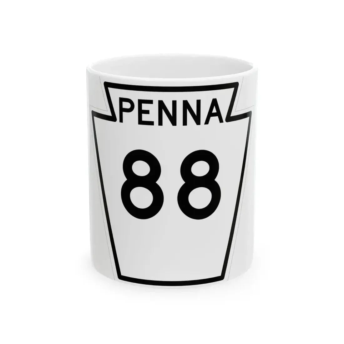 PA-88 1948 (Pennsylvania) (Road Sign) White Coffee Mug 11oz - Go Mug Yourself