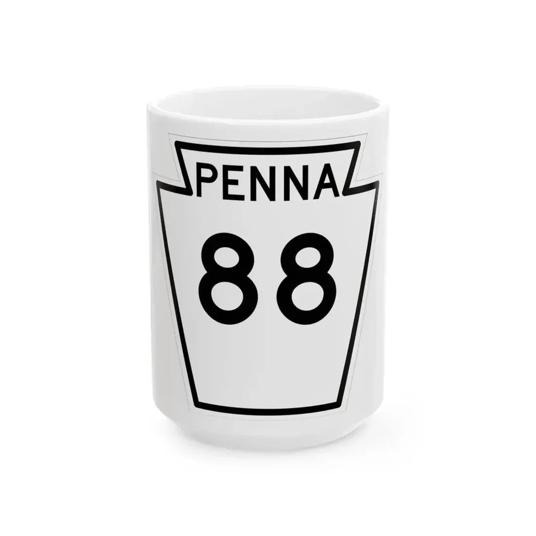 PA-88 1948 (Pennsylvania) (Road Sign) White Coffee Mug 15oz - Go Mug Yourself