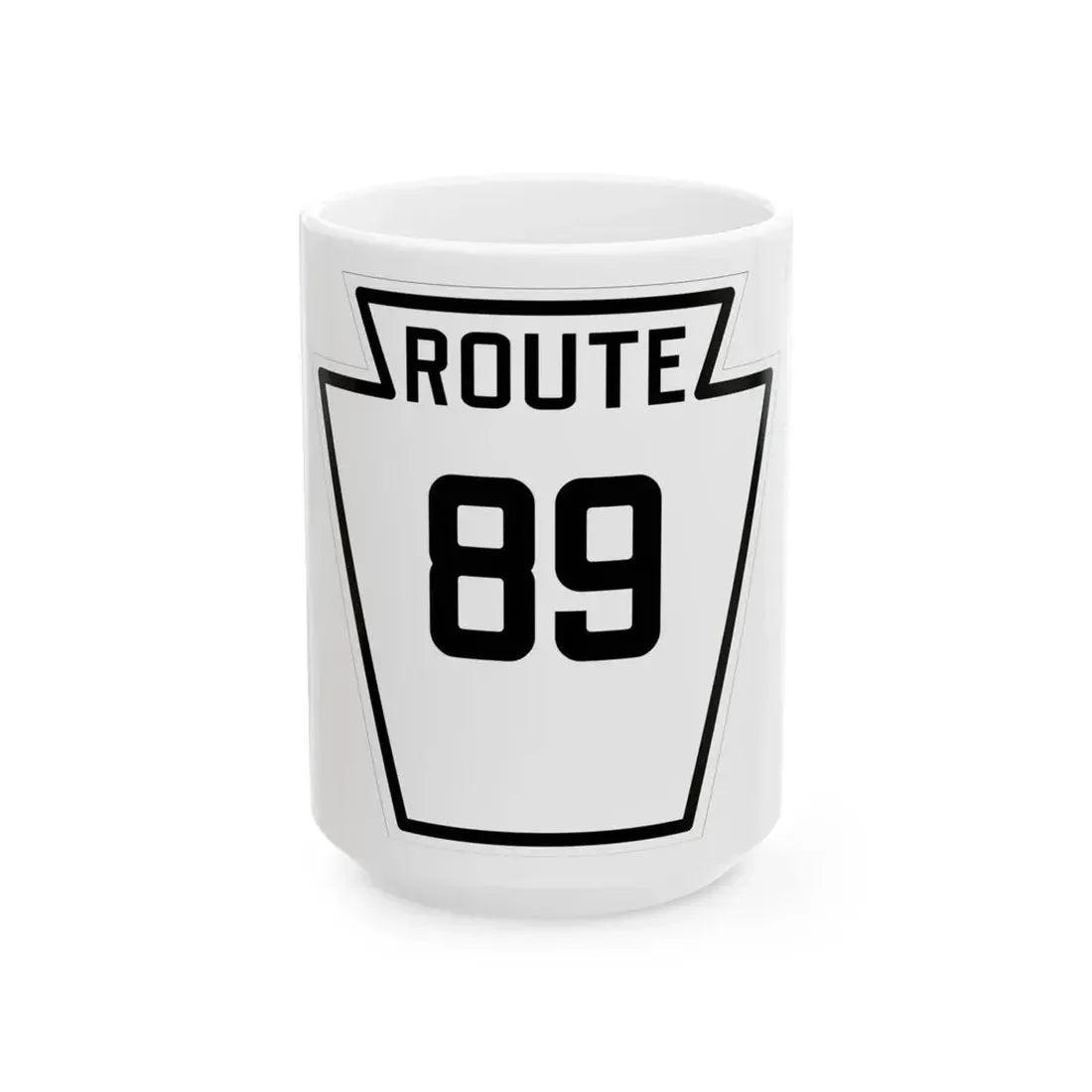 PA-89 1926 (Pennsylvania) (Road Sign) White Coffee Mug 15oz - Go Mug Yourself