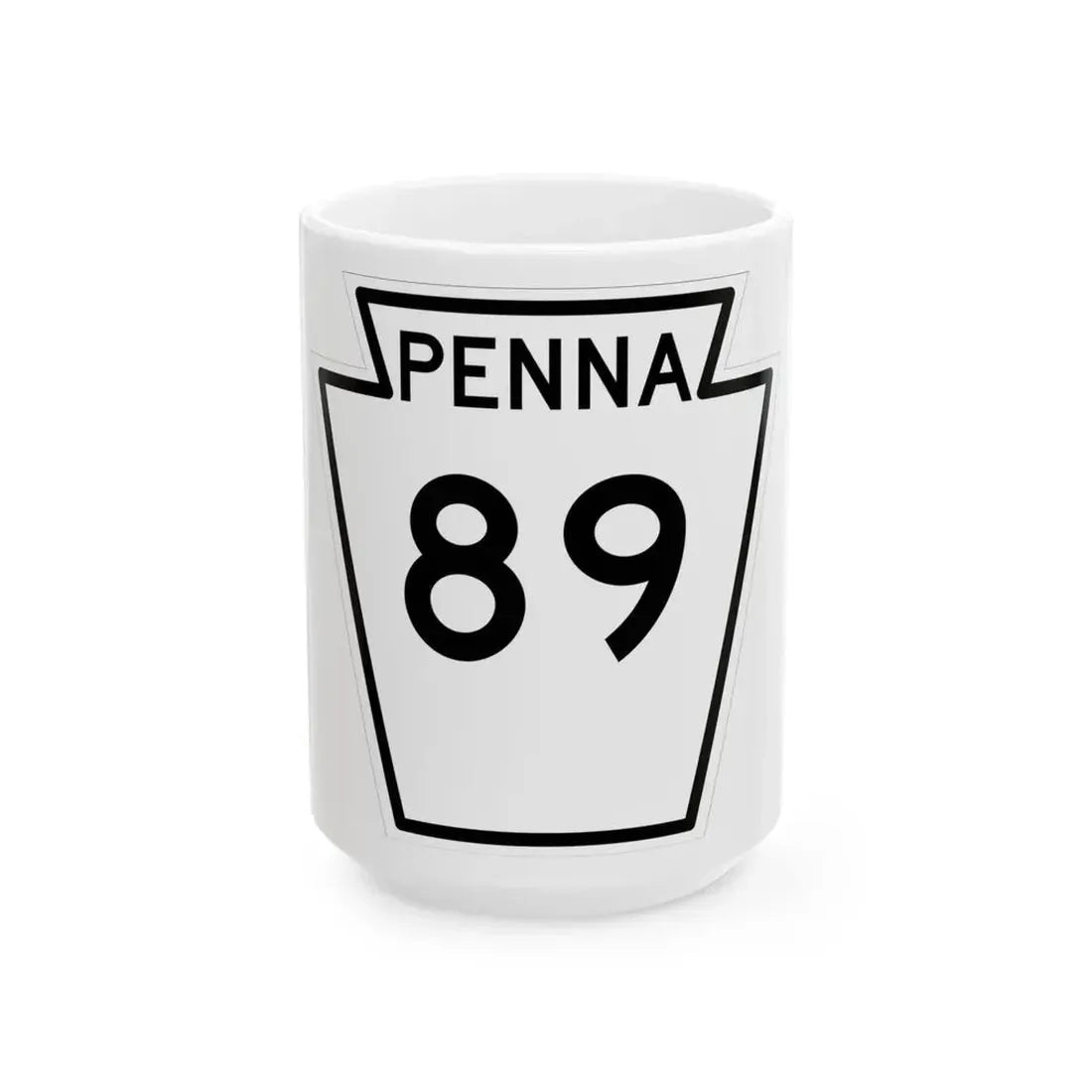 PA-89 1948 (Pennsylvania) (Road Sign) White Coffee Mug 15oz - Go Mug Yourself