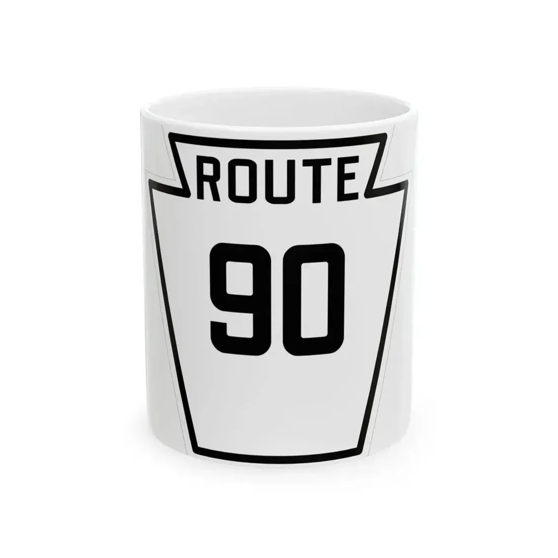 PA-90 1926 (Pennsylvania) (Road Sign) White Coffee Mug 11oz - Go Mug Yourself