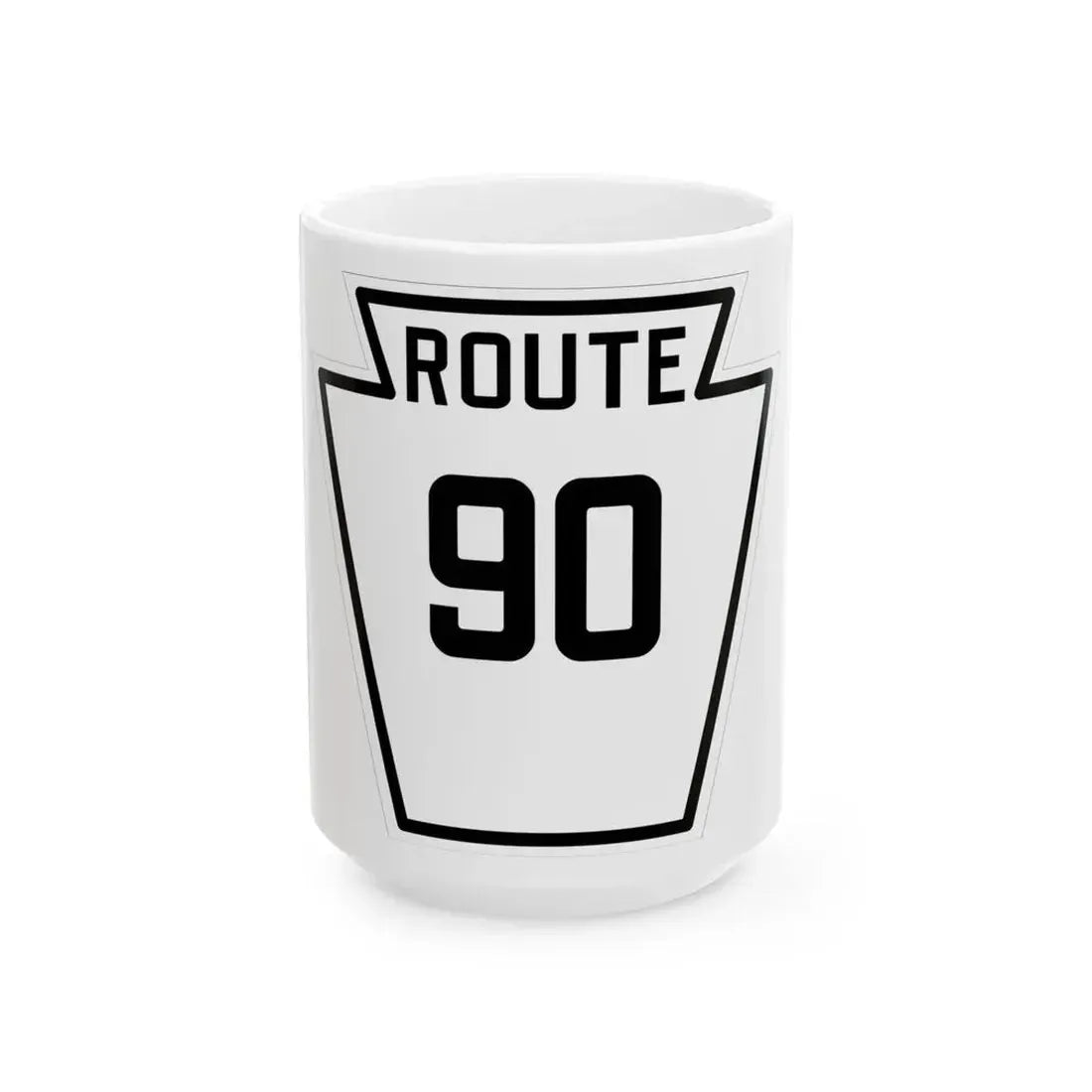 PA-90 1926 (Pennsylvania) (Road Sign) White Coffee Mug 15oz - Go Mug Yourself