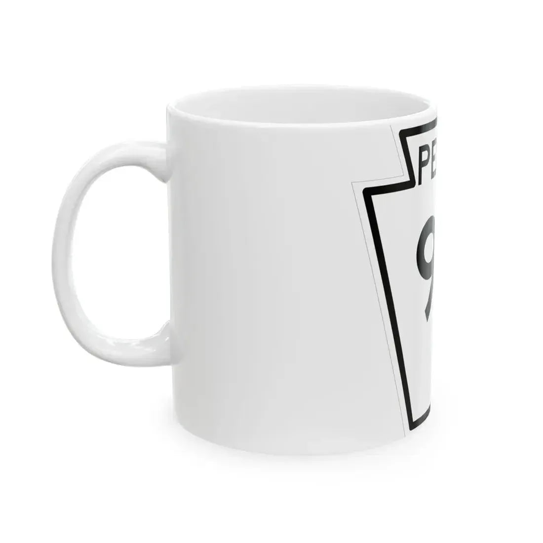 PA-90 1948 (Pennsylvania) (Road Sign) White Coffee Mug - Go Mug Yourself