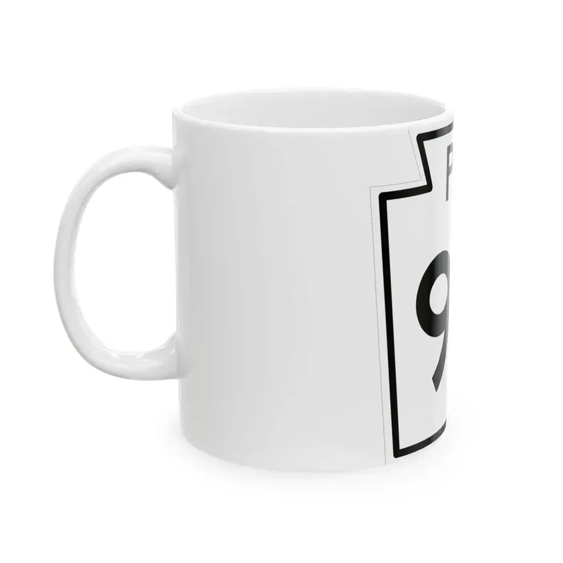 PA-90 1960 (Pennsylvania) (Road Sign) White Coffee Mug - Go Mug Yourself