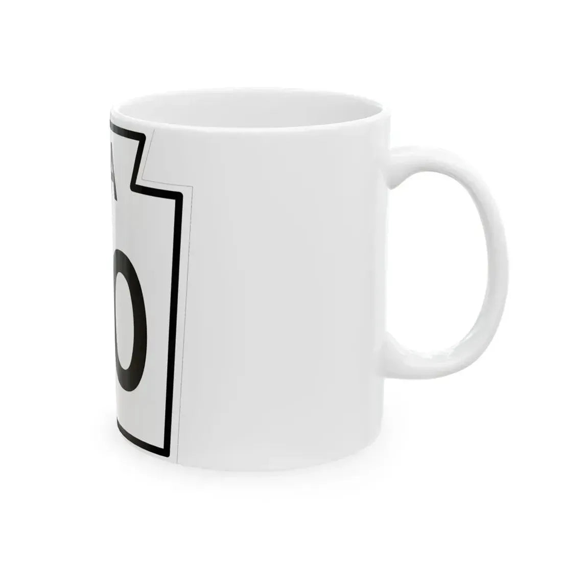 PA-90 1960 (Pennsylvania) (Road Sign) White Coffee Mug - Go Mug Yourself