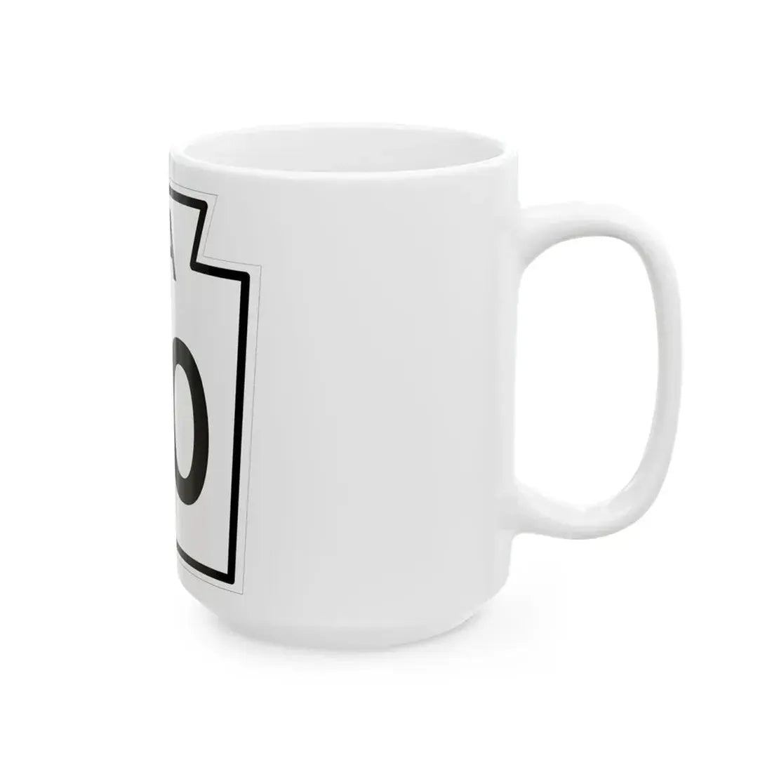 PA-90 1960 (Pennsylvania) (Road Sign) White Coffee Mug - Go Mug Yourself