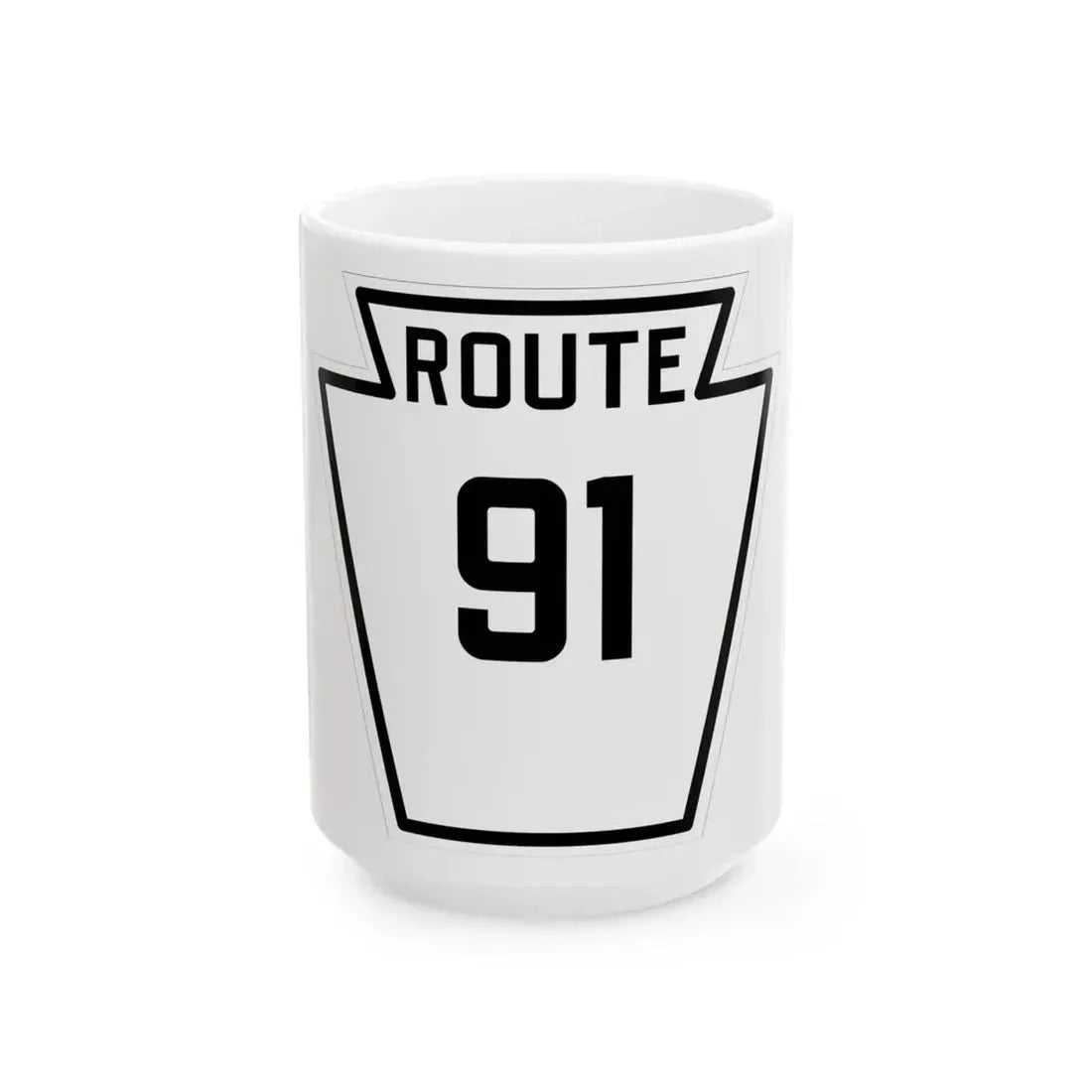 PA-91 1926 (Pennsylvania) (Road Sign) White Coffee Mug 15oz - Go Mug Yourself