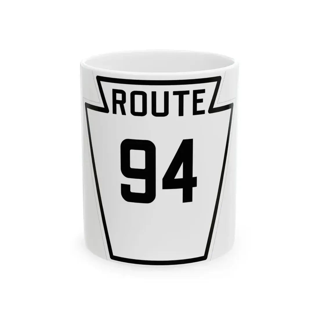 PA-94 1926 (Pennsylvania) (Road Sign) White Coffee Mug 11oz - Go Mug Yourself