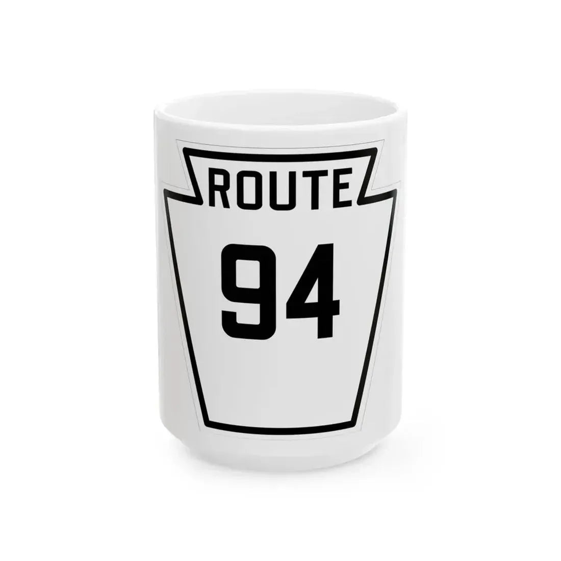 PA-94 1926 (Pennsylvania) (Road Sign) White Coffee Mug 15oz - Go Mug Yourself