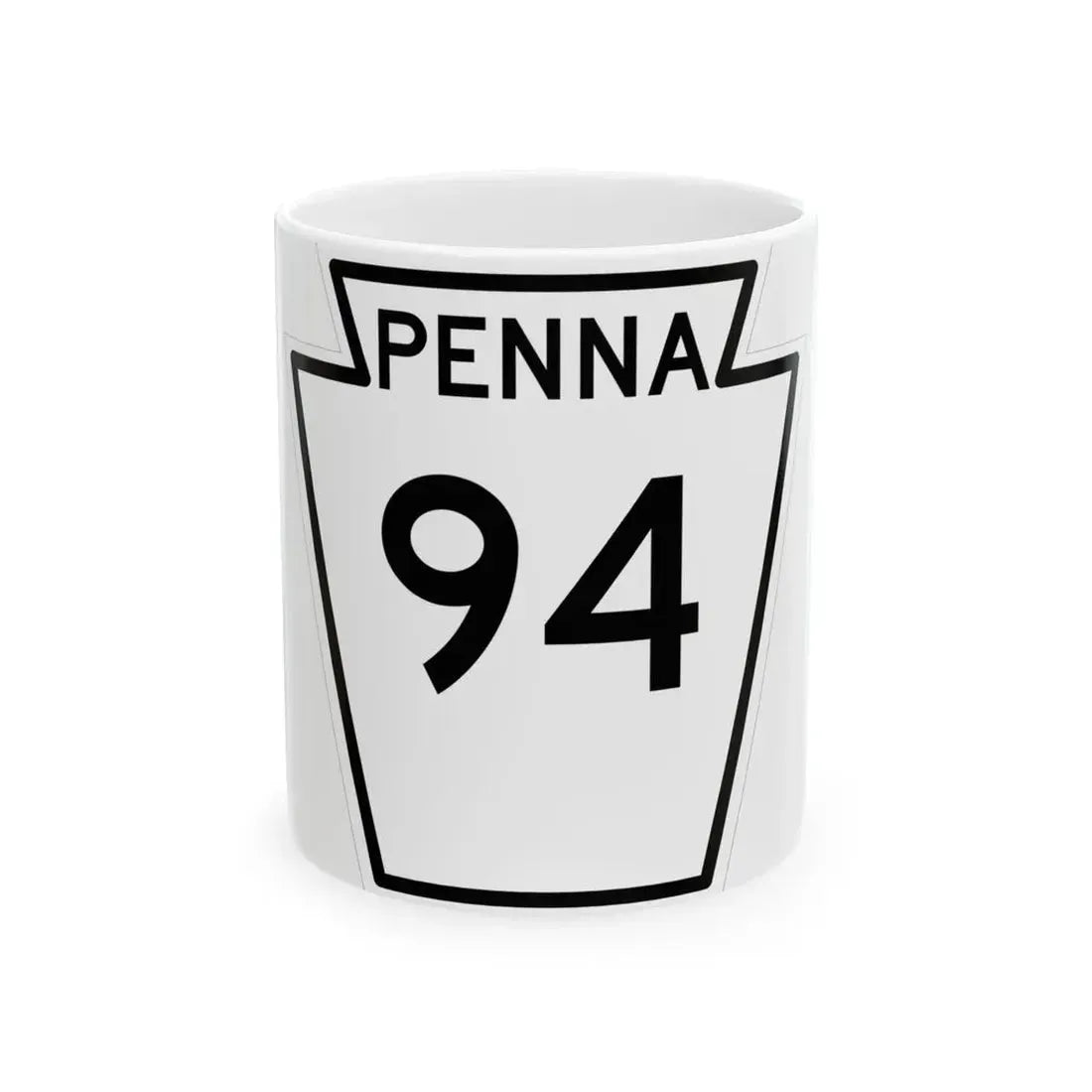 PA-94 1948 (Pennsylvania) (Road Sign) White Coffee Mug 11oz - Go Mug Yourself