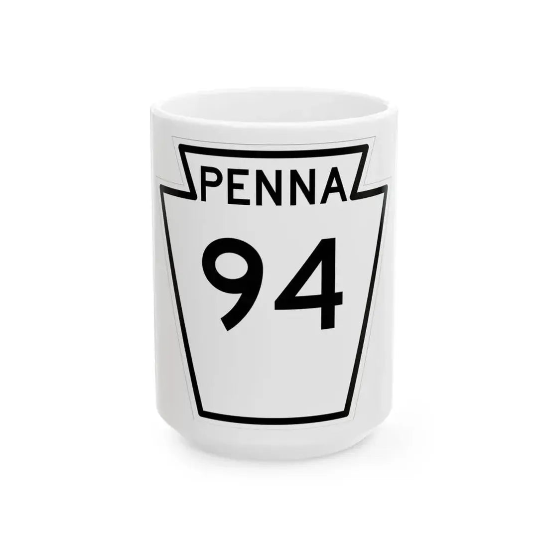 PA-94 1948 (Pennsylvania) (Road Sign) White Coffee Mug 15oz - Go Mug Yourself