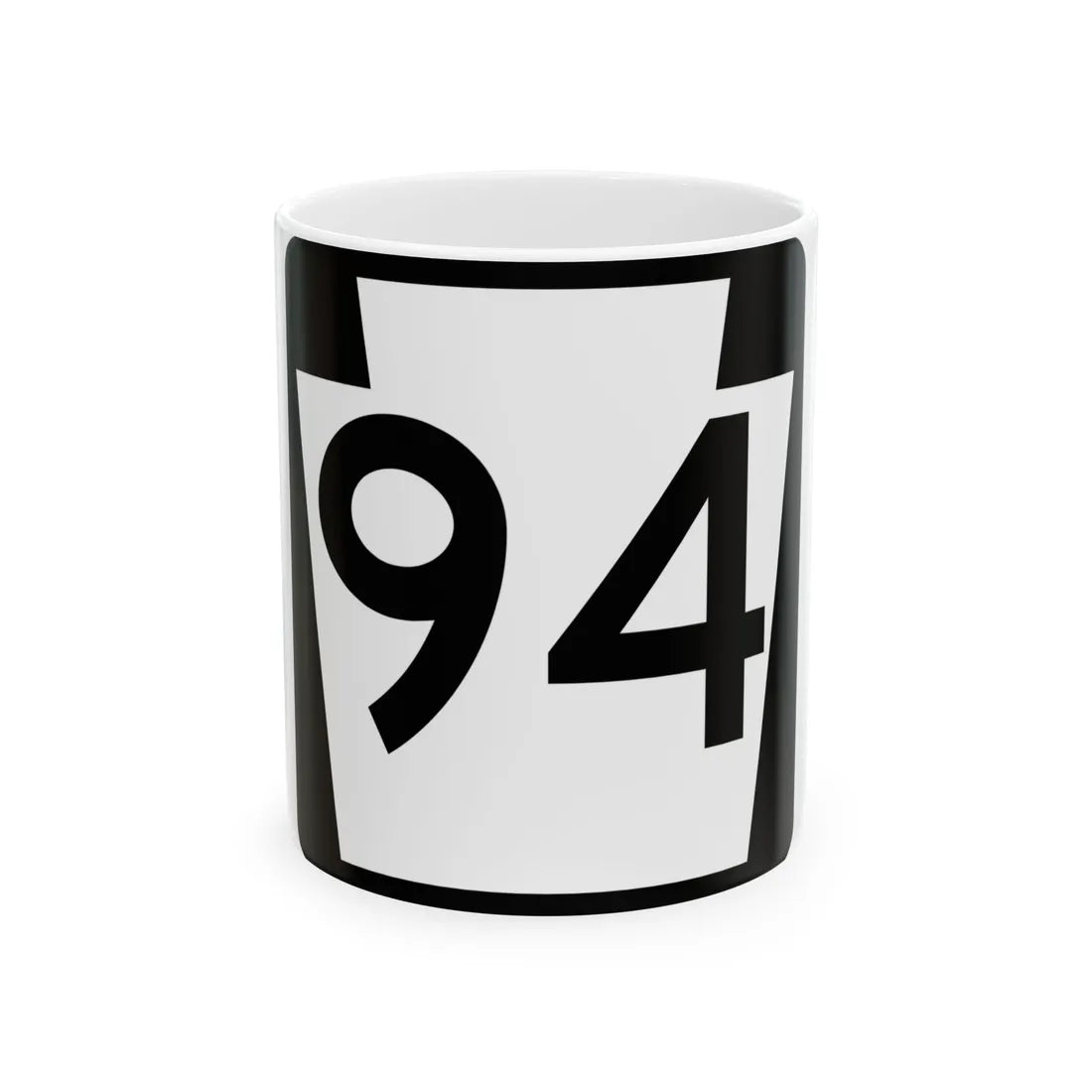 PA-94 (Pennsylvania) (Road Sign) White Coffee Mug 11oz - Go Mug Yourself