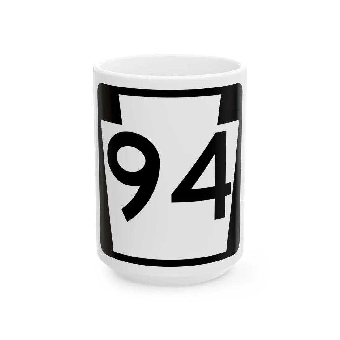 PA-94 (Pennsylvania) (Road Sign) White Coffee Mug 15oz - Go Mug Yourself