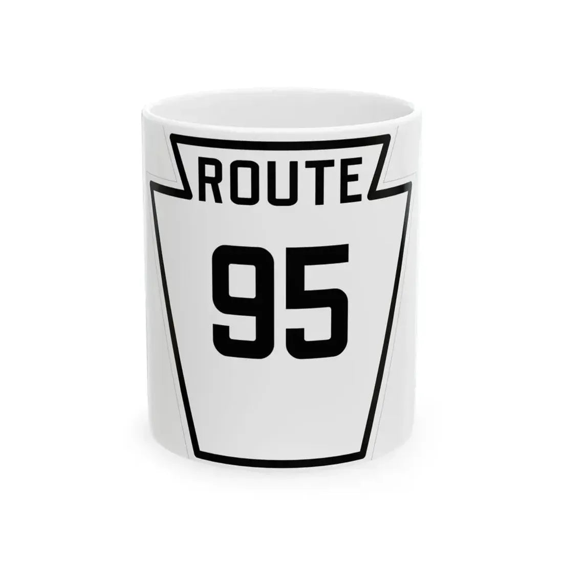 PA-95 1926 (Pennsylvania) (Road Sign) White Coffee Mug 11oz - Go Mug Yourself