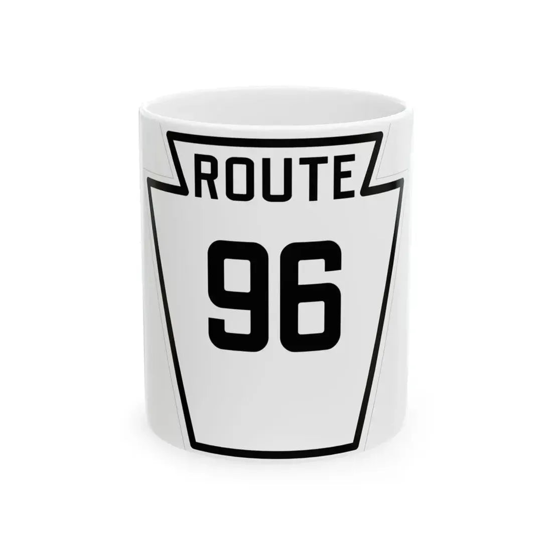 PA-96 1926 (Pennsylvania) (Road Sign) White Coffee Mug 11oz - Go Mug Yourself