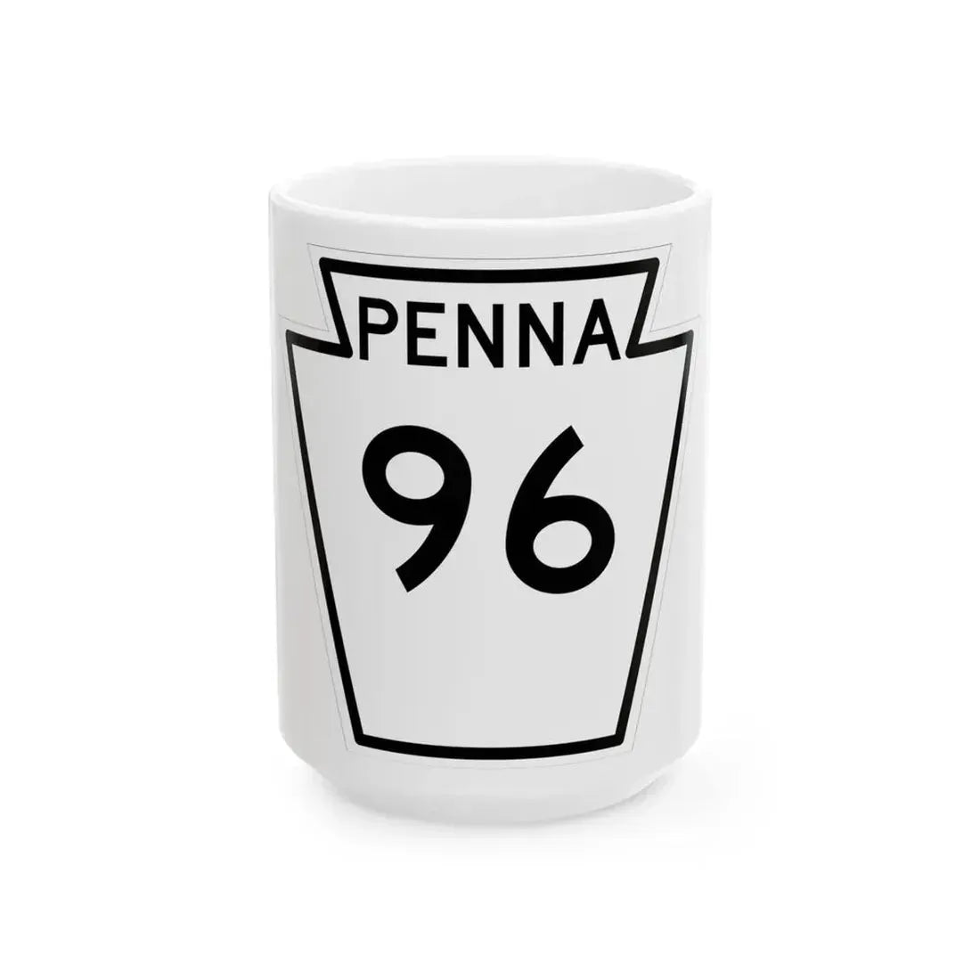 PA-96 1948 (Pennsylvania) (Road Sign) White Coffee Mug 15oz - Go Mug Yourself