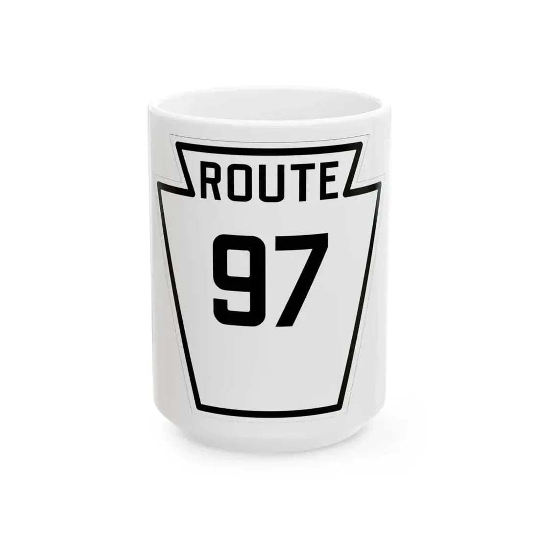 PA-97 1926 (Pennsylvania) (Road Sign) White Coffee Mug 15oz - Go Mug Yourself
