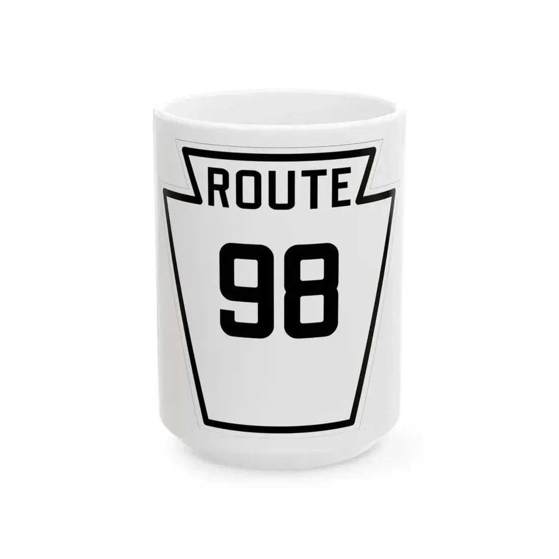 PA-98 1926 (Pennsylvania) (Road Sign) White Coffee Mug 15oz - Go Mug Yourself
