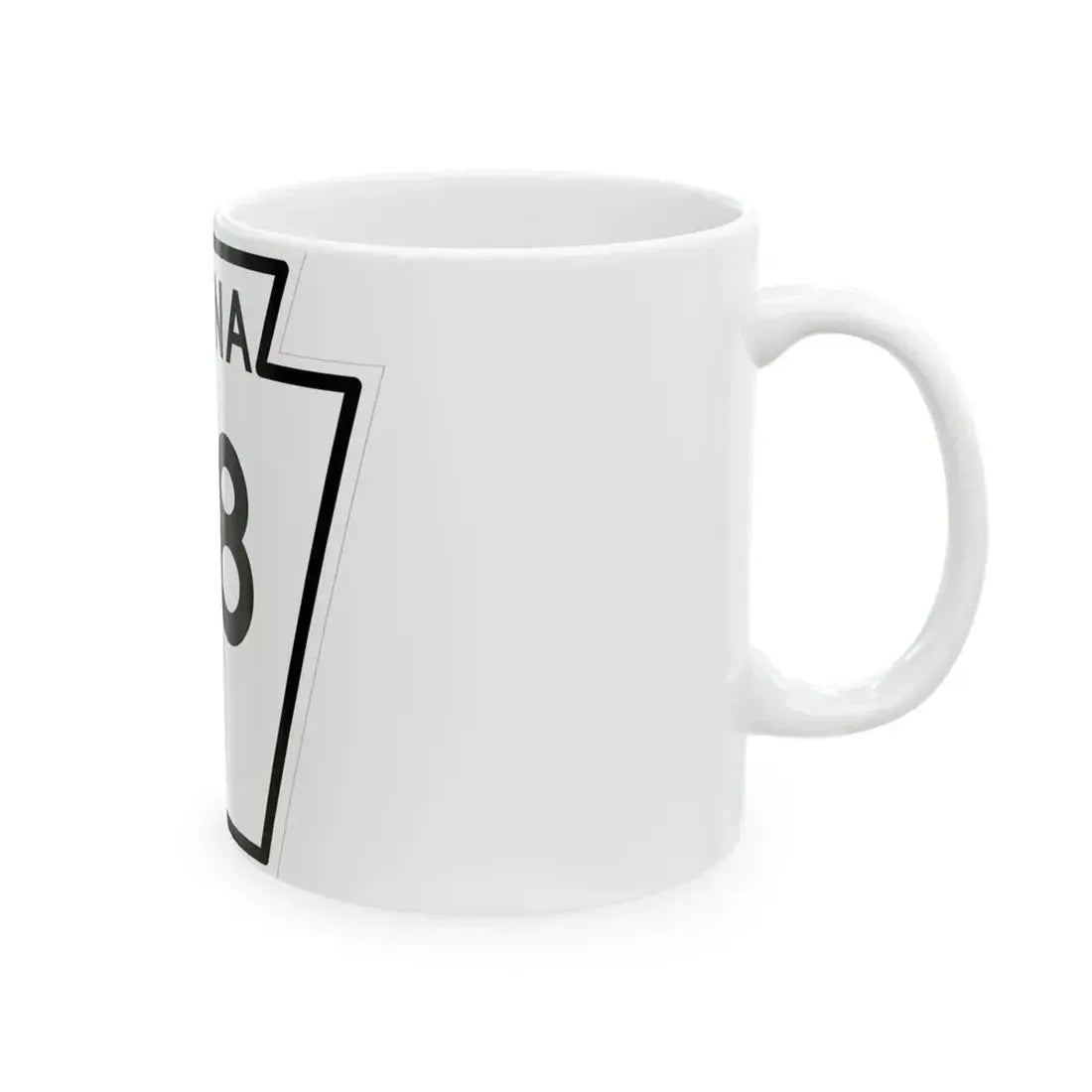 PA-98 1948 (Pennsylvania) (Road Sign) White Coffee Mug - Go Mug Yourself