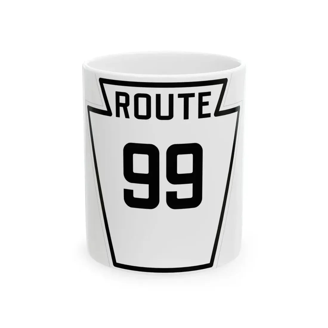 PA-99 1926 (Pennsylvania) (Road Sign) White Coffee Mug 11oz - Go Mug Yourself