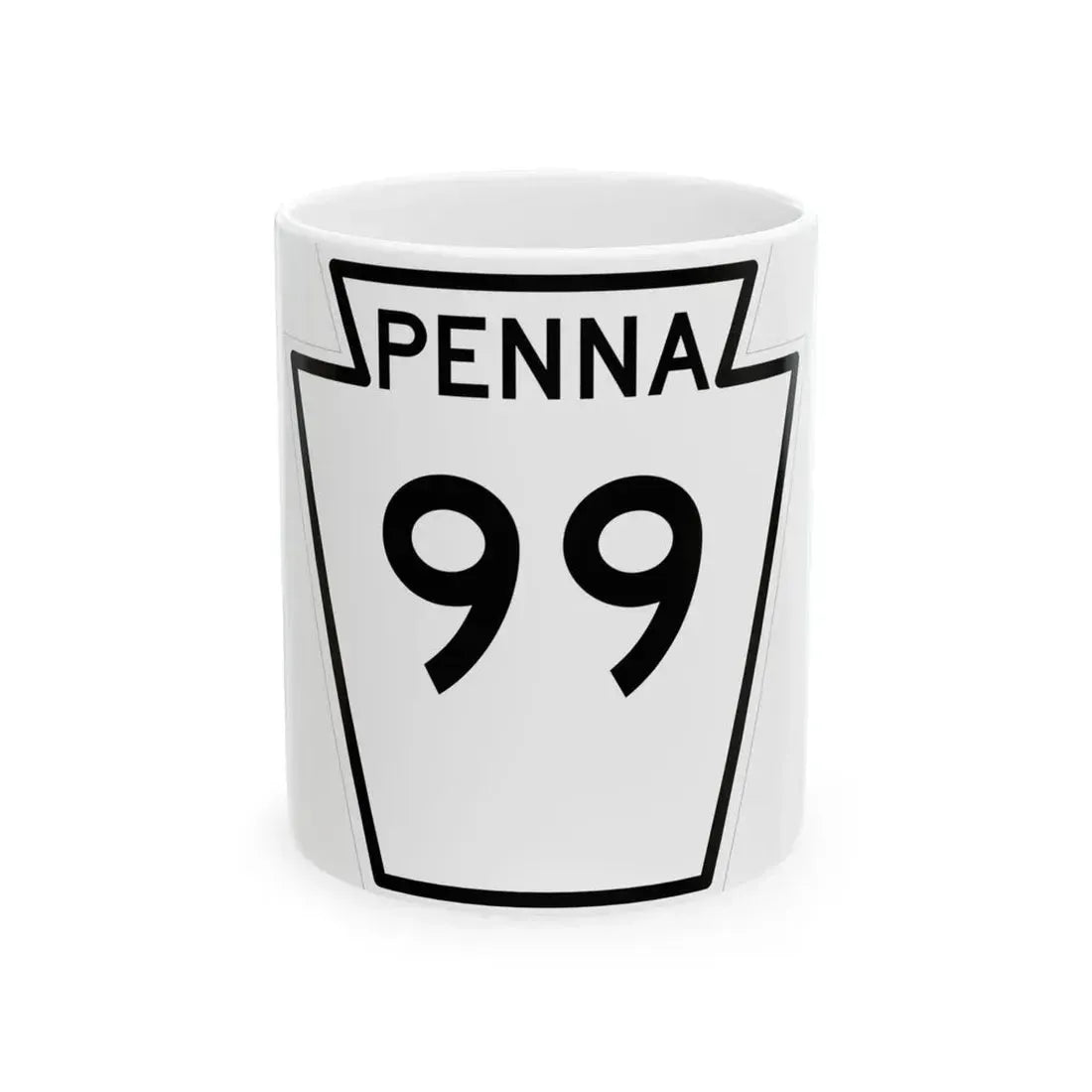 PA-99 1948 (Pennsylvania) (Road Sign) White Coffee Mug 11oz - Go Mug Yourself