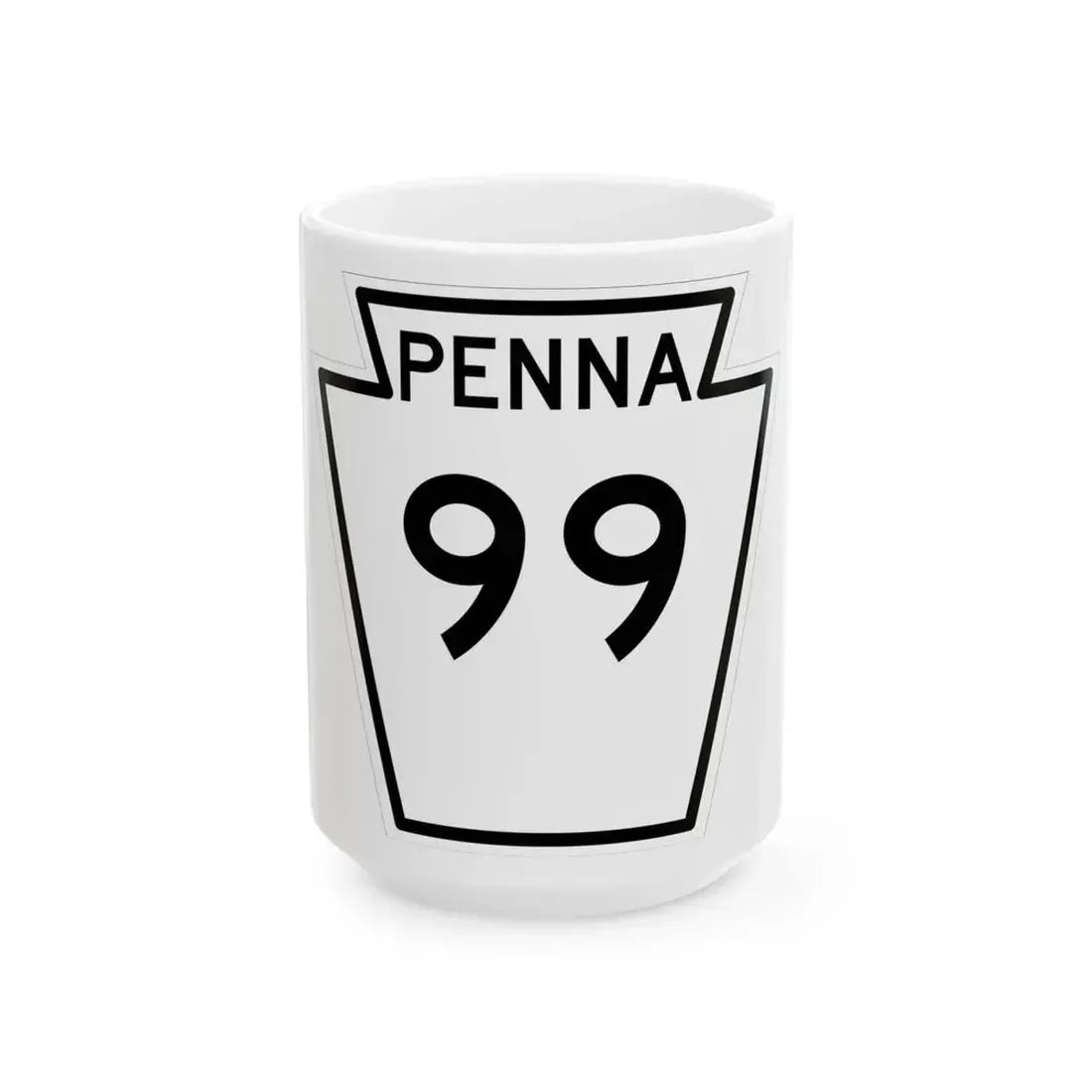 PA-99 1948 (Pennsylvania) (Road Sign) White Coffee Mug 15oz - Go Mug Yourself