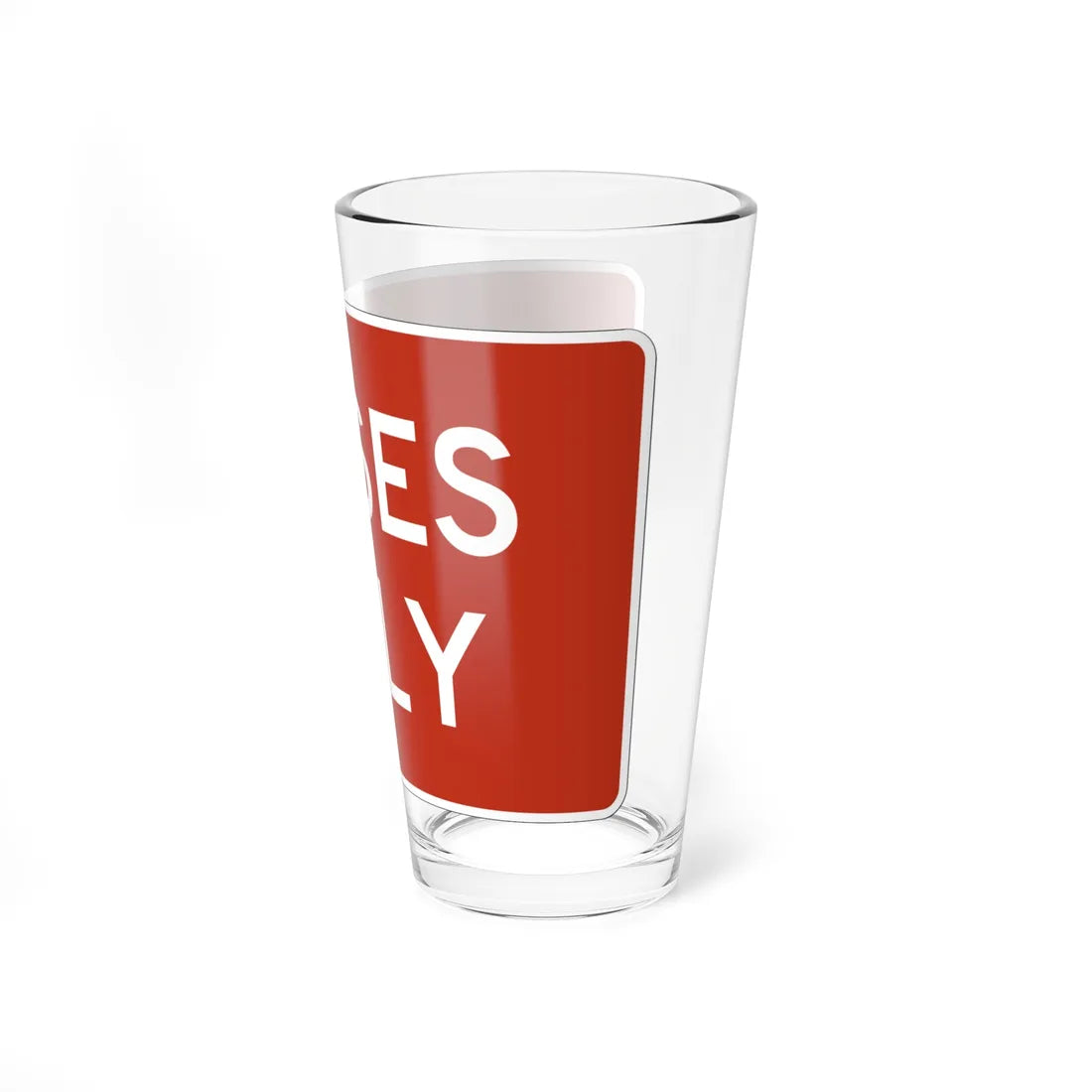 PA - R5-1a - Buses Only (Pennsylvania) (Road Sign) Pint Glass 16oz - Go Mug Yourself