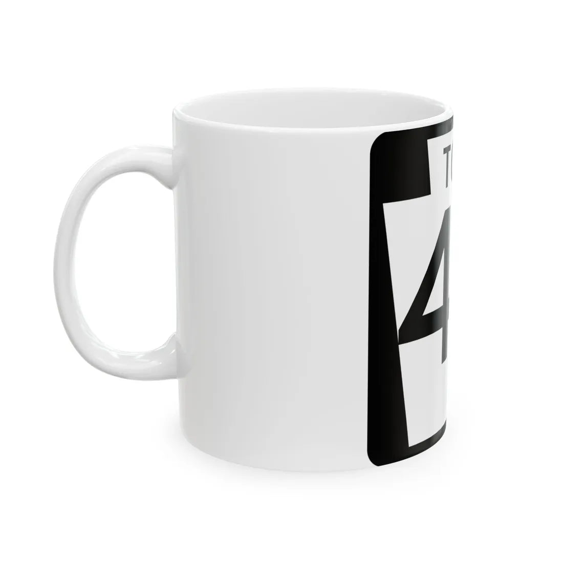PA-Toll-43 (Pennsylvania) (Road Sign) White Coffee Mug - Go Mug Yourself