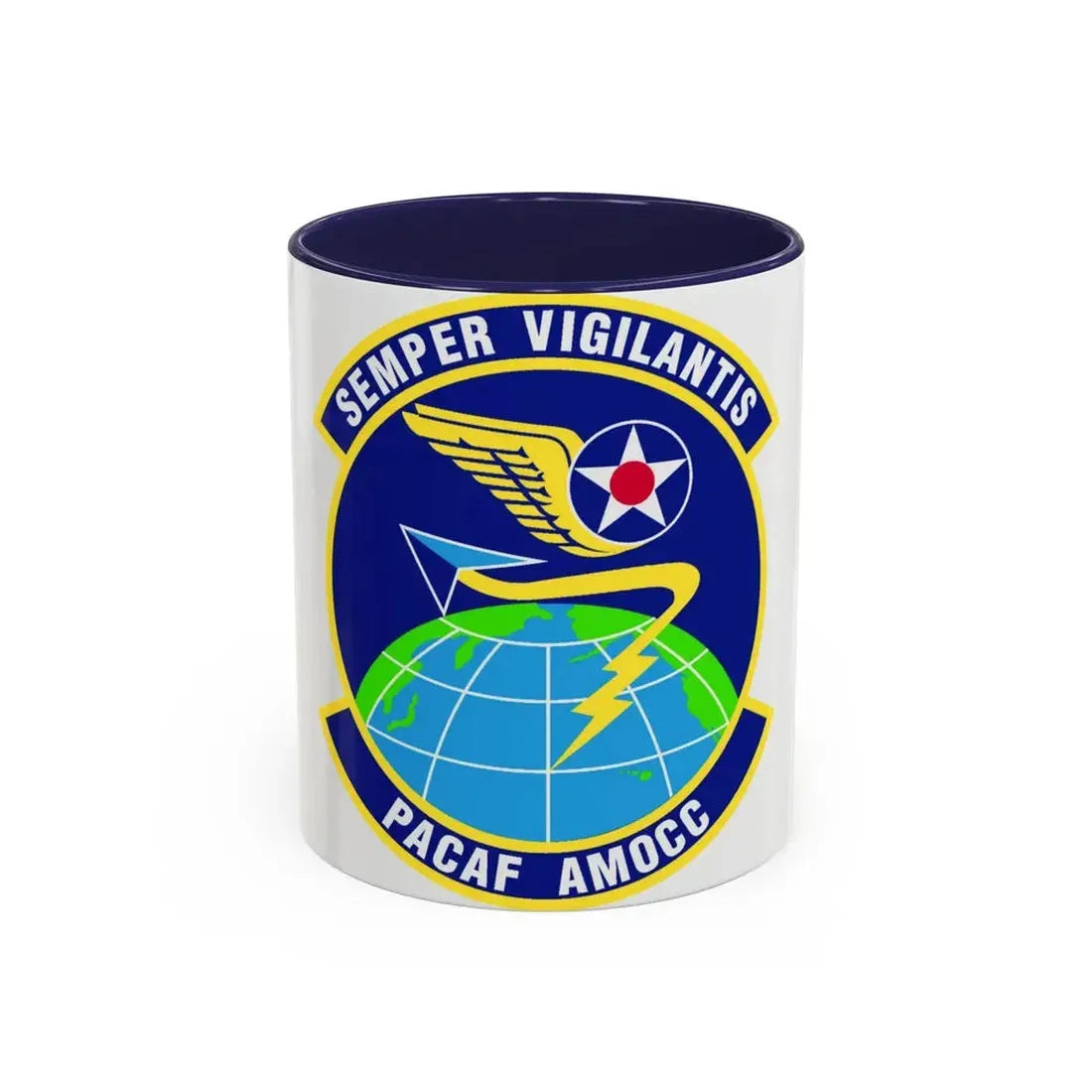 PACAF Air Mobility Operations Control Center (U.S. Air Force) Accent Coffee Mug 11oz Navy - Go Mug Yourself