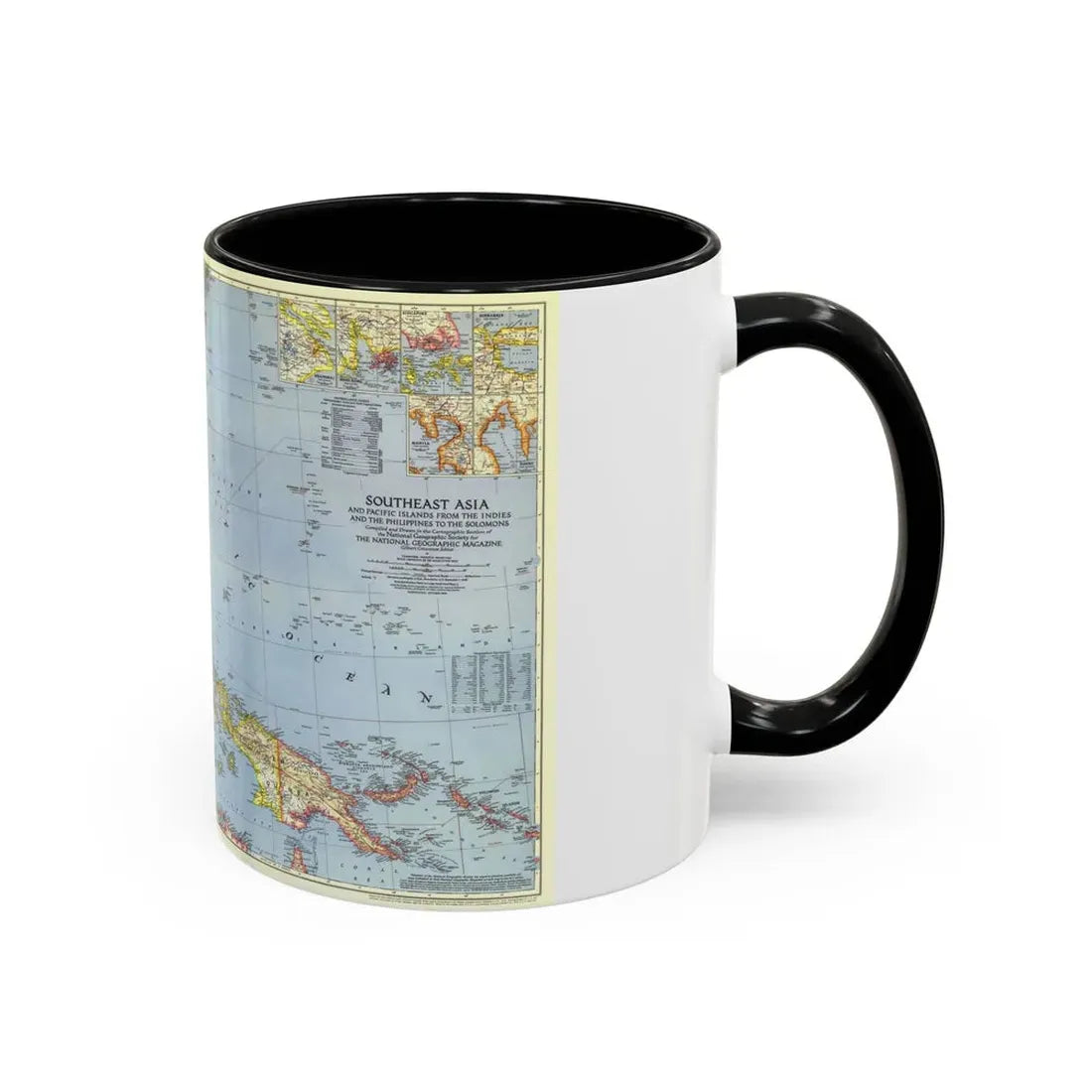Pacific Islands - Southeast Asia (1944) (Map) Accent Coffee Mug - Go Mug Yourself