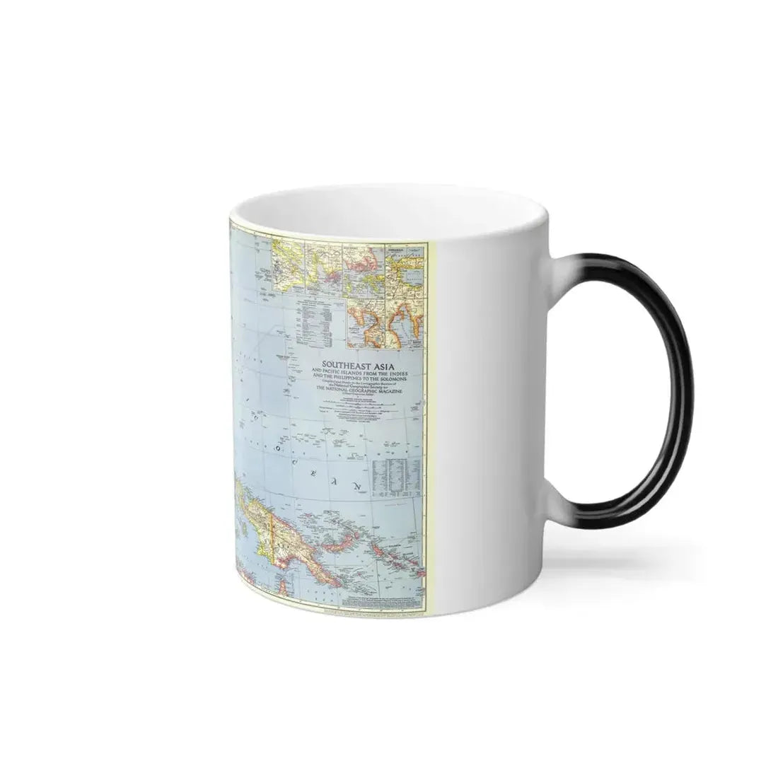 Pacific Islands - Southeast Asia (1944) (Map) Color Changing Mug 11oz - Go Mug Yourself