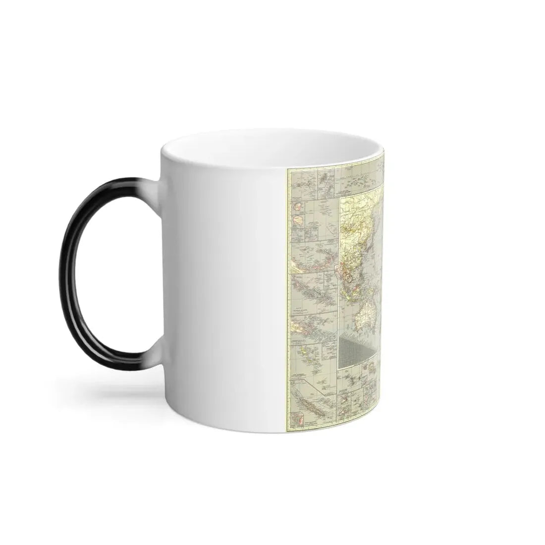 Pacific Ocean (1936) (Map) Color Changing Mug 11oz - Go Mug Yourself