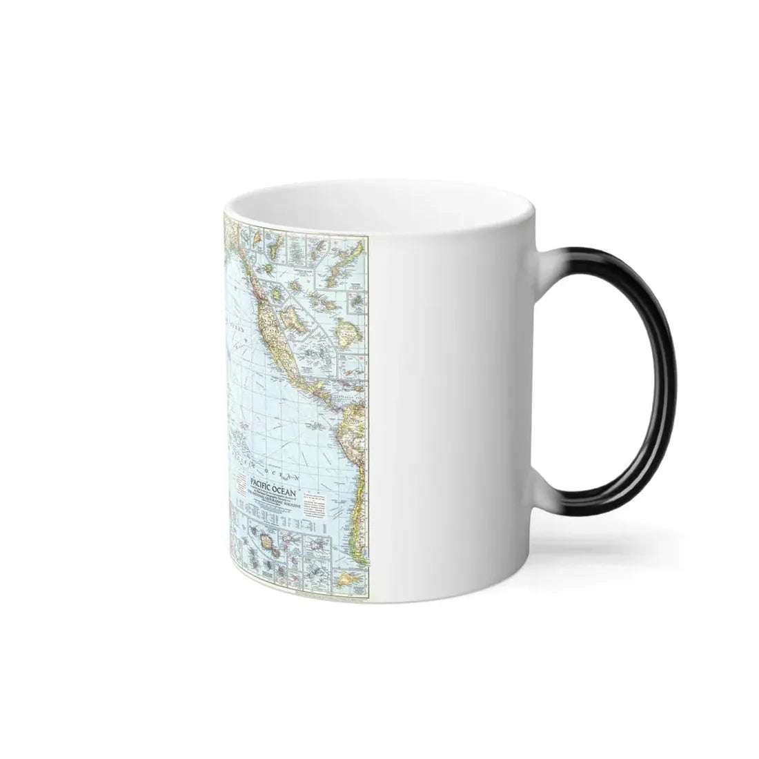 Pacific Ocean (1952) (Map) Color Changing Mug 11oz - Go Mug Yourself