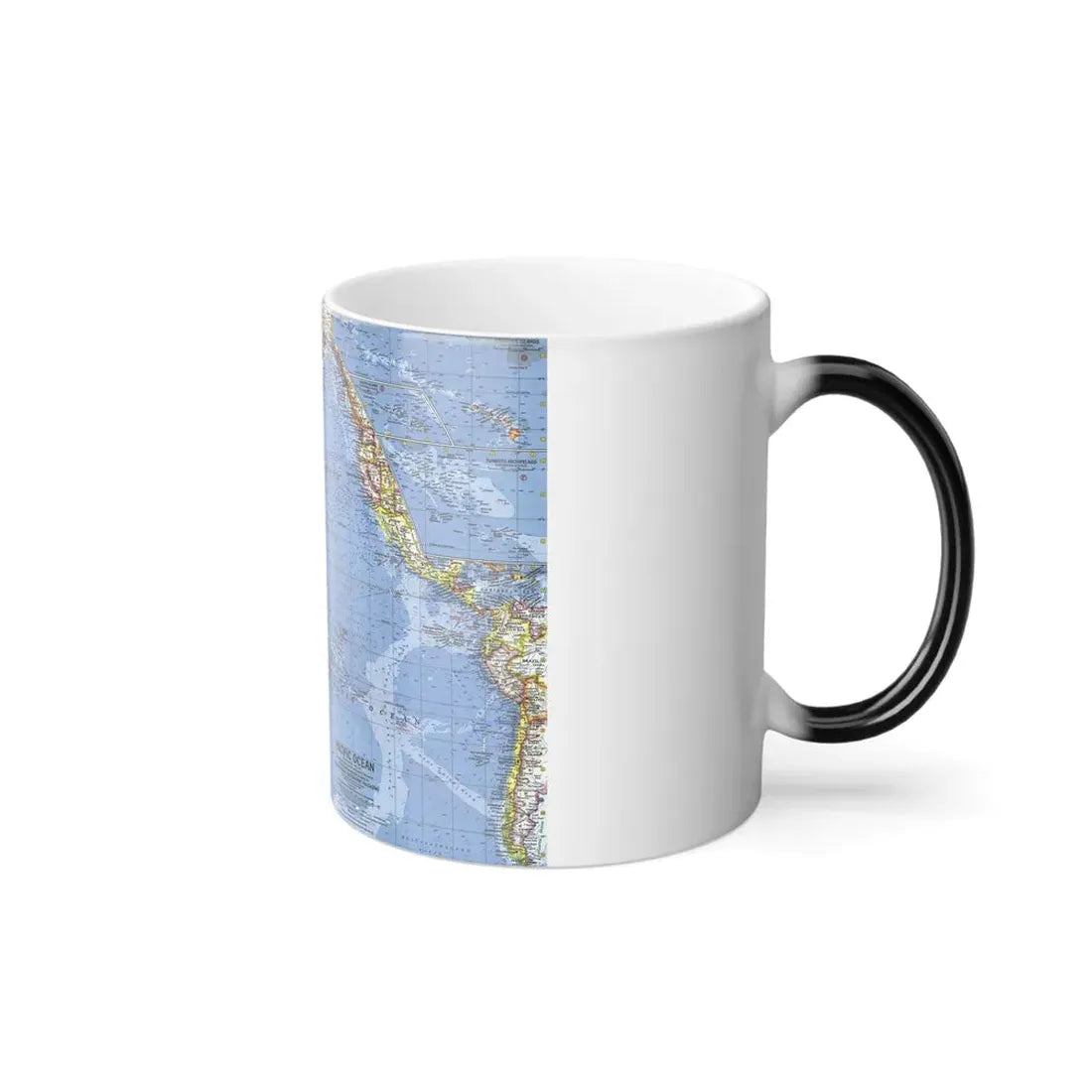 Pacific Ocean (1962) (Map) Color Changing Mug 11oz - Go Mug Yourself