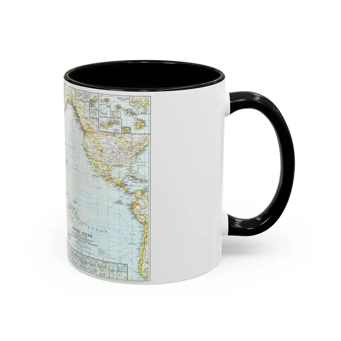 Pacific Ocean and the Bay of Bengal (1943) (Map) Accent Coffee Mug - Go Mug Yourself
