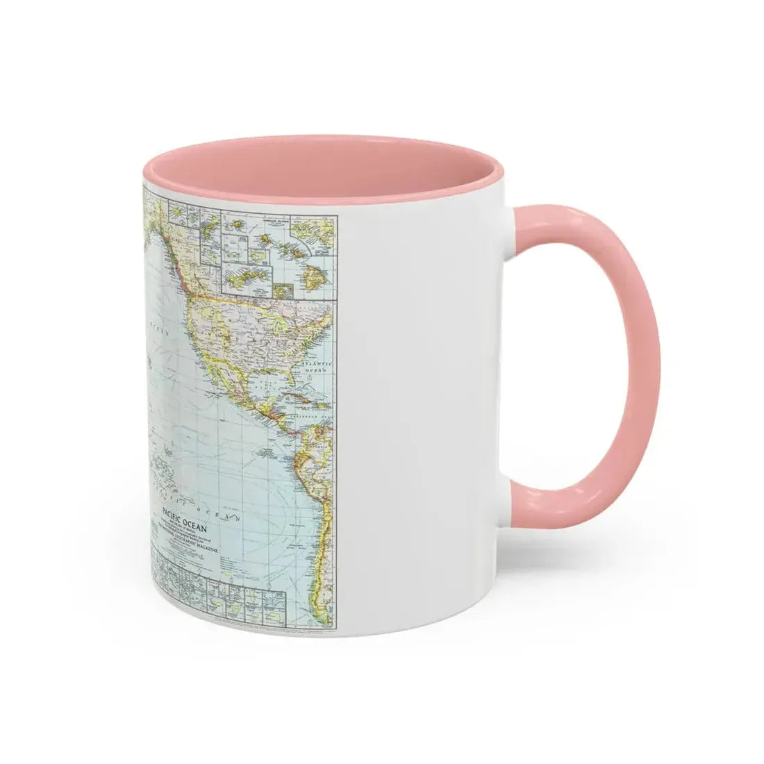 Pacific Ocean and the Bay of Bengal (1943) (Map) Accent Coffee Mug - Go Mug Yourself
