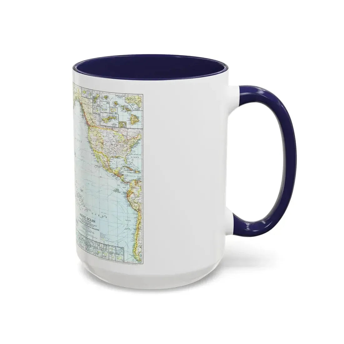 Pacific Ocean and the Bay of Bengal (1943) (Map) Accent Coffee Mug - Go Mug Yourself