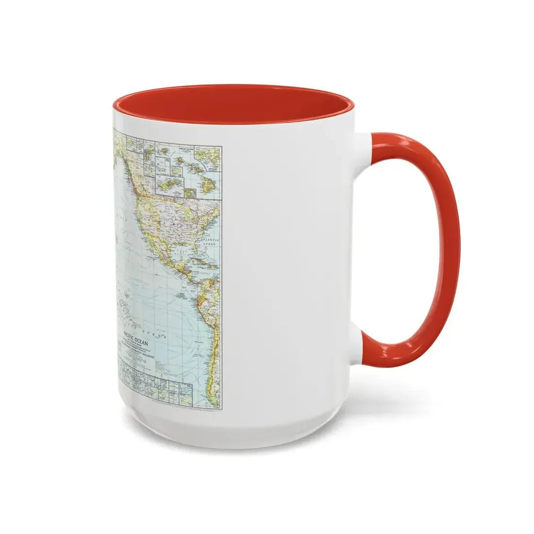 Pacific Ocean and the Bay of Bengal (1943) (Map) Accent Coffee Mug - Go Mug Yourself