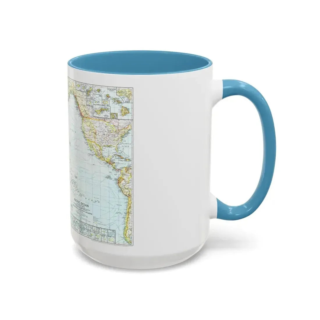 Pacific Ocean and the Bay of Bengal (1943) (Map) Accent Coffee Mug - Go Mug Yourself