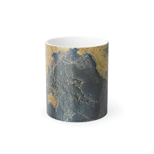 Pacific Ocean Floor (1969) (Map) Color Changing Mug 11oz Default Title 11oz - Go Mug Yourself