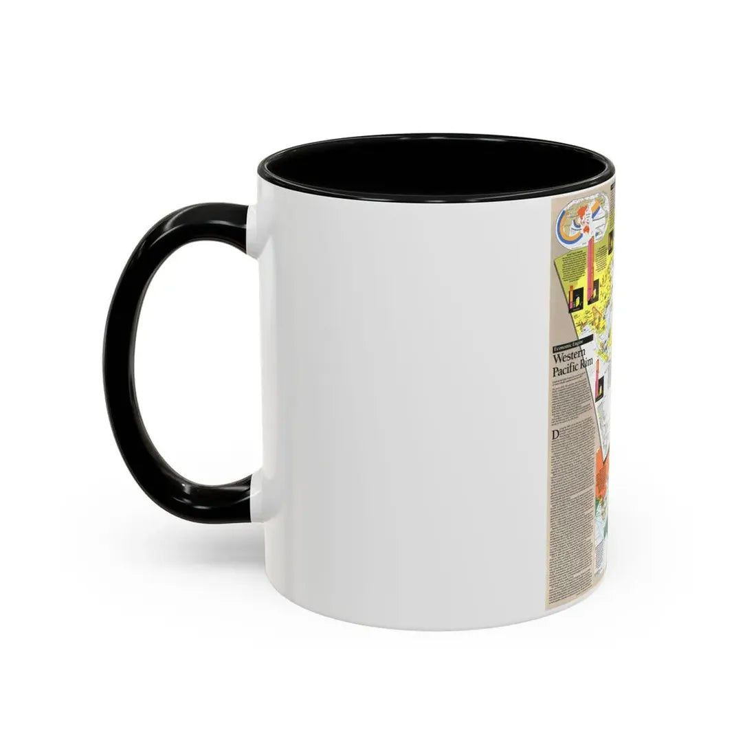 Pacific - Western Rim (1989) (Map) Accent Coffee Mug - Go Mug Yourself