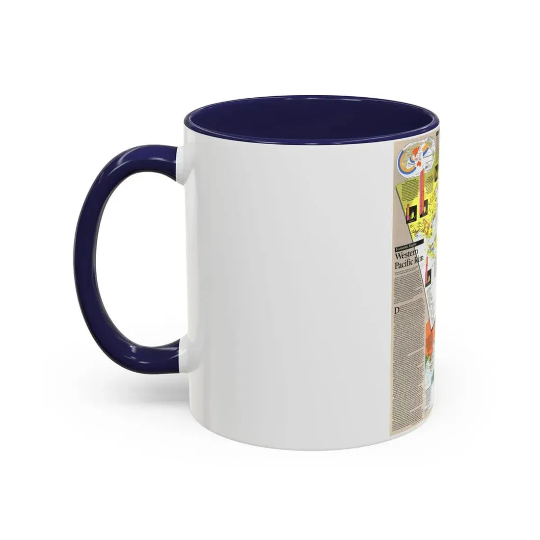 Pacific - Western Rim (1989) (Map) Accent Coffee Mug - Go Mug Yourself