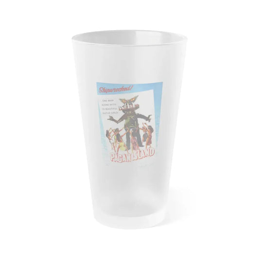PAGAN ISLAND 1961 Movie Poster - Frosted Pint Glass 16oz 16oz Frosted - Go Mug Yourself