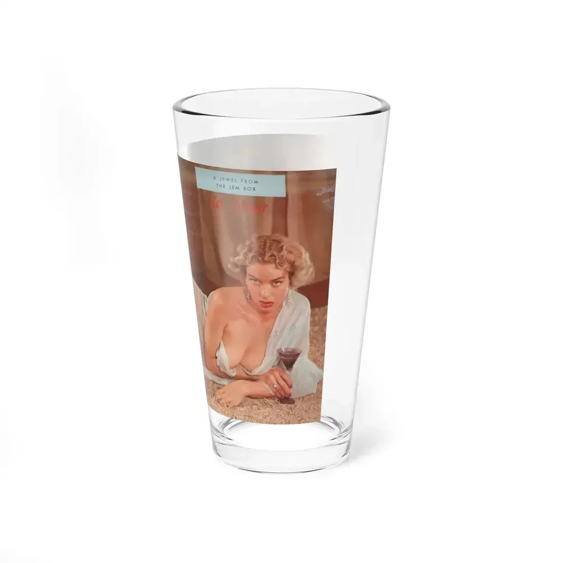 Page00011 (Vintage Female Icon) Pint Glass 16oz - Go Mug Yourself