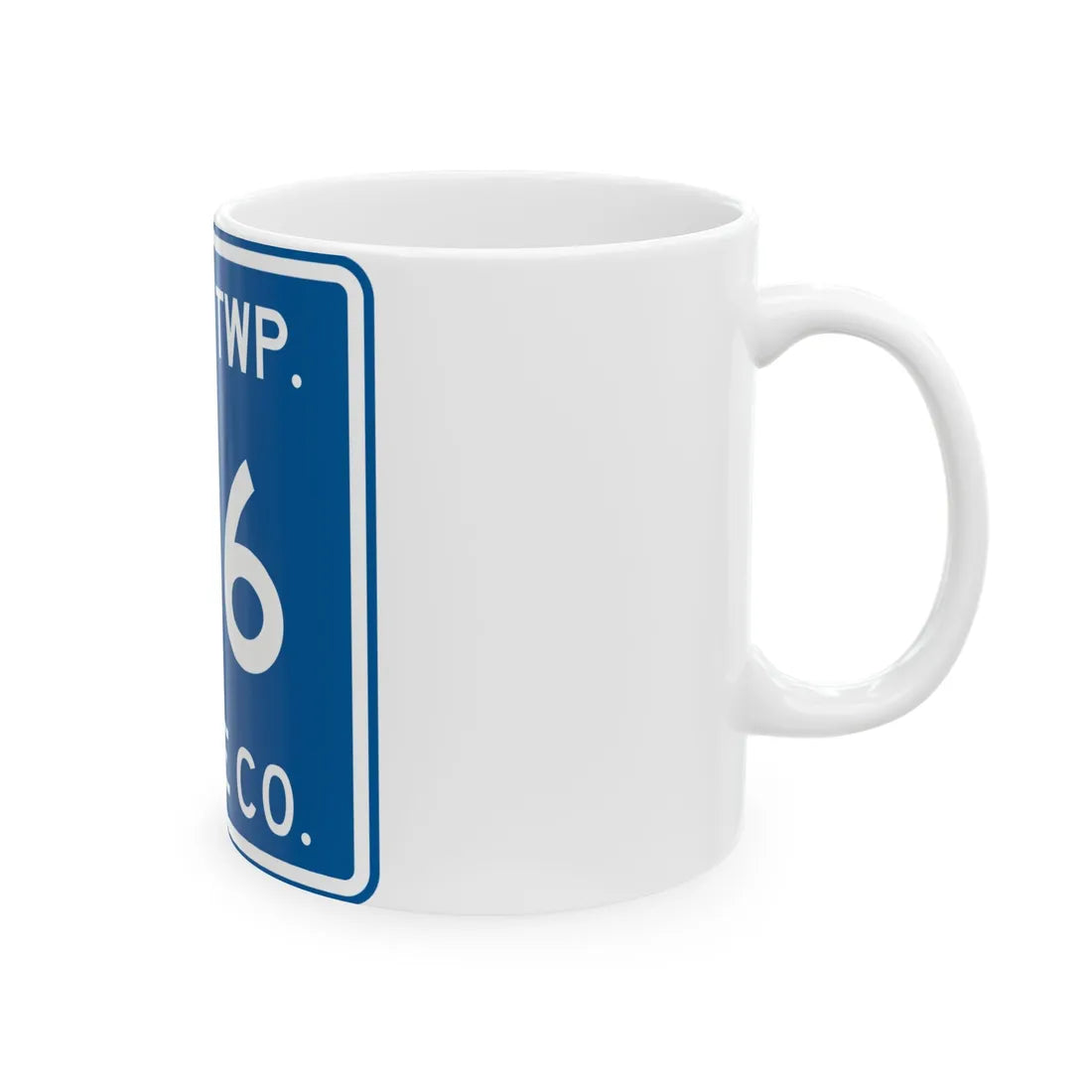 Paint Township Route 196 Wayne County Ohio (Ohio) (Road Sign) White Coffee Mug - Go Mug Yourself